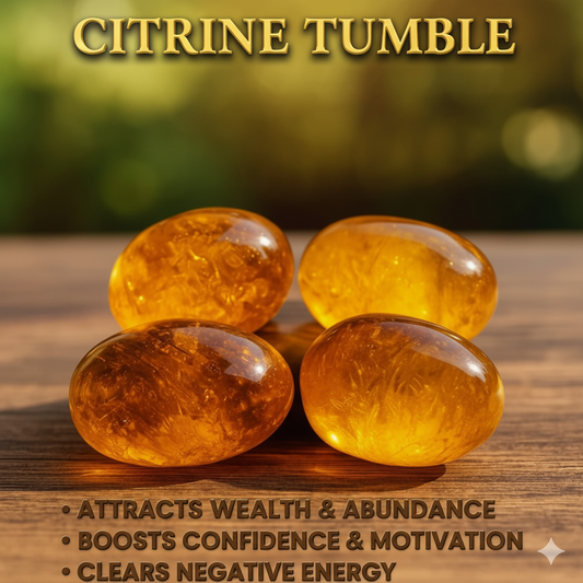 natural original  cetrine crystal stone tumble-