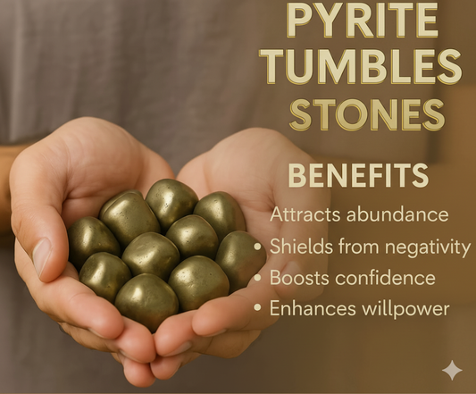 natural original  pyrite crystal tumble