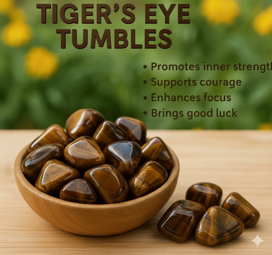 natural origional  semi precious tiger eye tumble