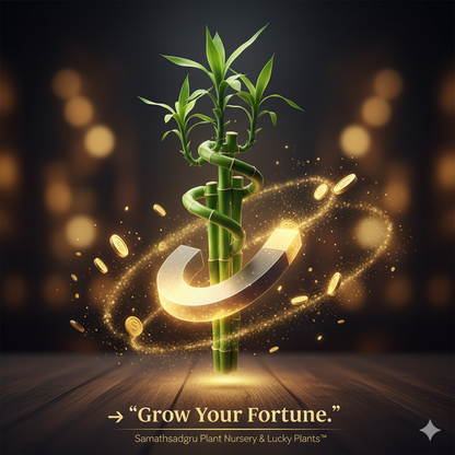 two layer LUCKY BAMBOO plant+selfwatering POT+ TIGER EYE Crystal tumble